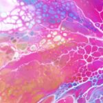 用油漆創建的彩色大理石效果背景代表免疫組織化學基礎