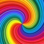 螺旋色光譜的圖像描繪了圓形二色性原理。