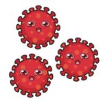 小紅色病毒顯示的生物應用電子顯微鏡